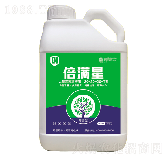 均衡型大量元素清液肥20-20-20+TE-倍滿星-邦領農業