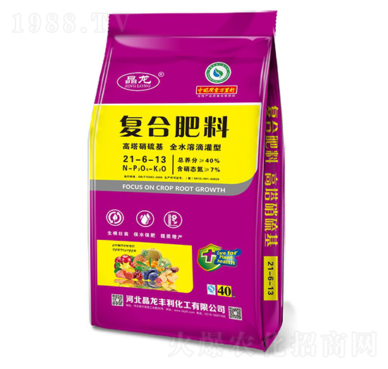 高塔硝硫基全水溶滴灌型復合肥料21-6-13-晶龍-中仁集團