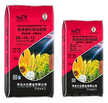 防滲漏長效功能肥26-10-12-黃金搭檔+增效伴侶-大化肥業