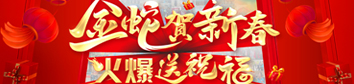 金蛇賀新春，火爆送祝福！